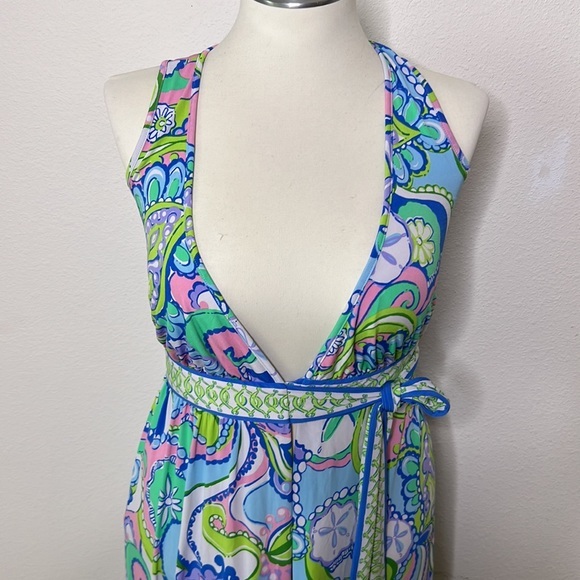 Lilly Pulitzer BELLINA Conch Republic SEASHELL Maxi Dress XXS - Picture 3 of 9